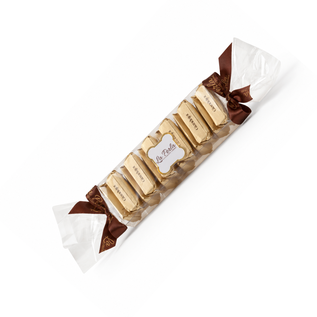 Giandujot. Milk chocolate with gianduja hazelnuts (31%). Candy pack 120g