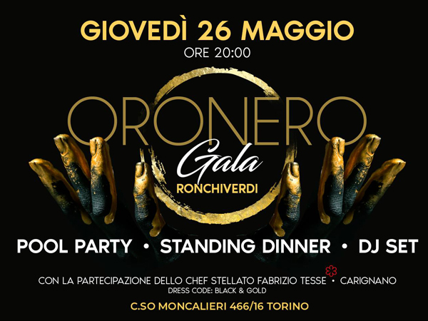 La Perla di Torino per la Cena di Gala Oronero a Ronchiverdi